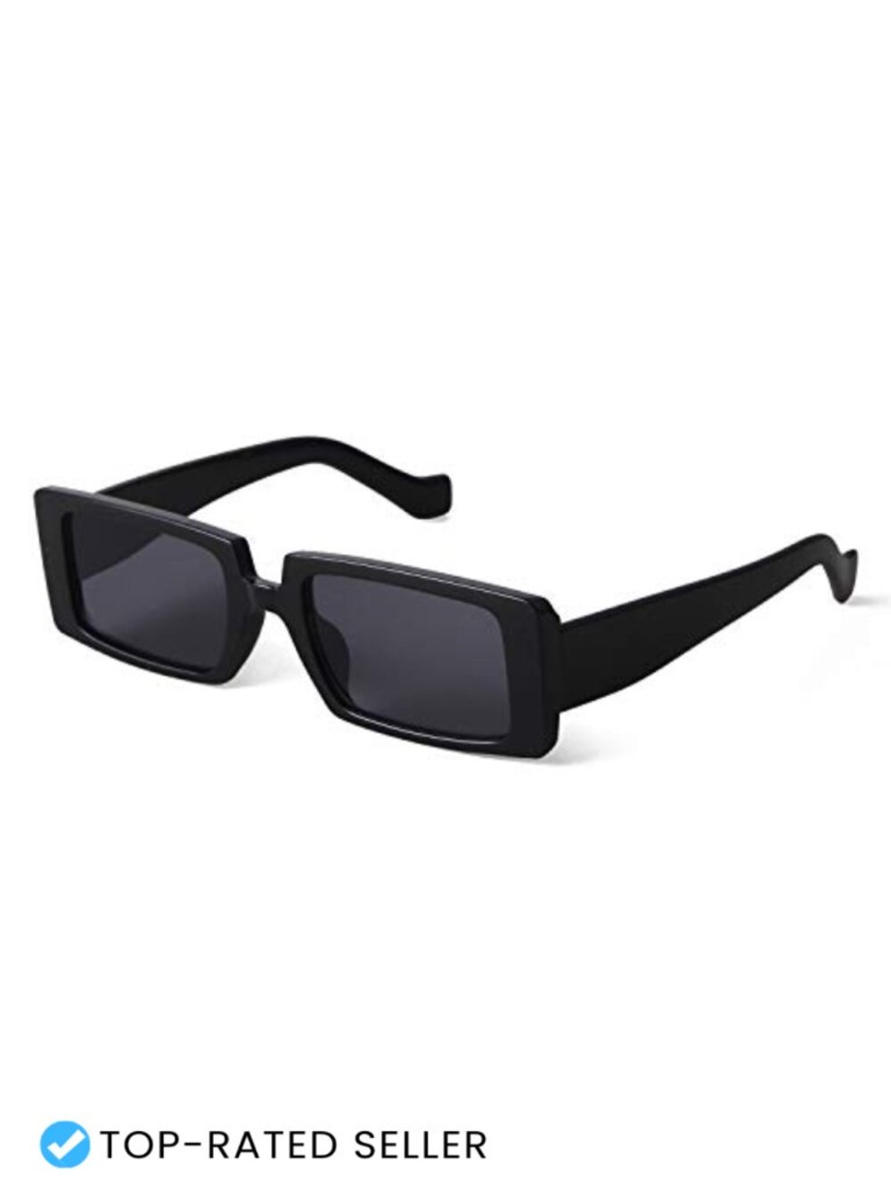 Retro 90s Narrow Square Sunglasses Trendy Rectangle UV400 Protection